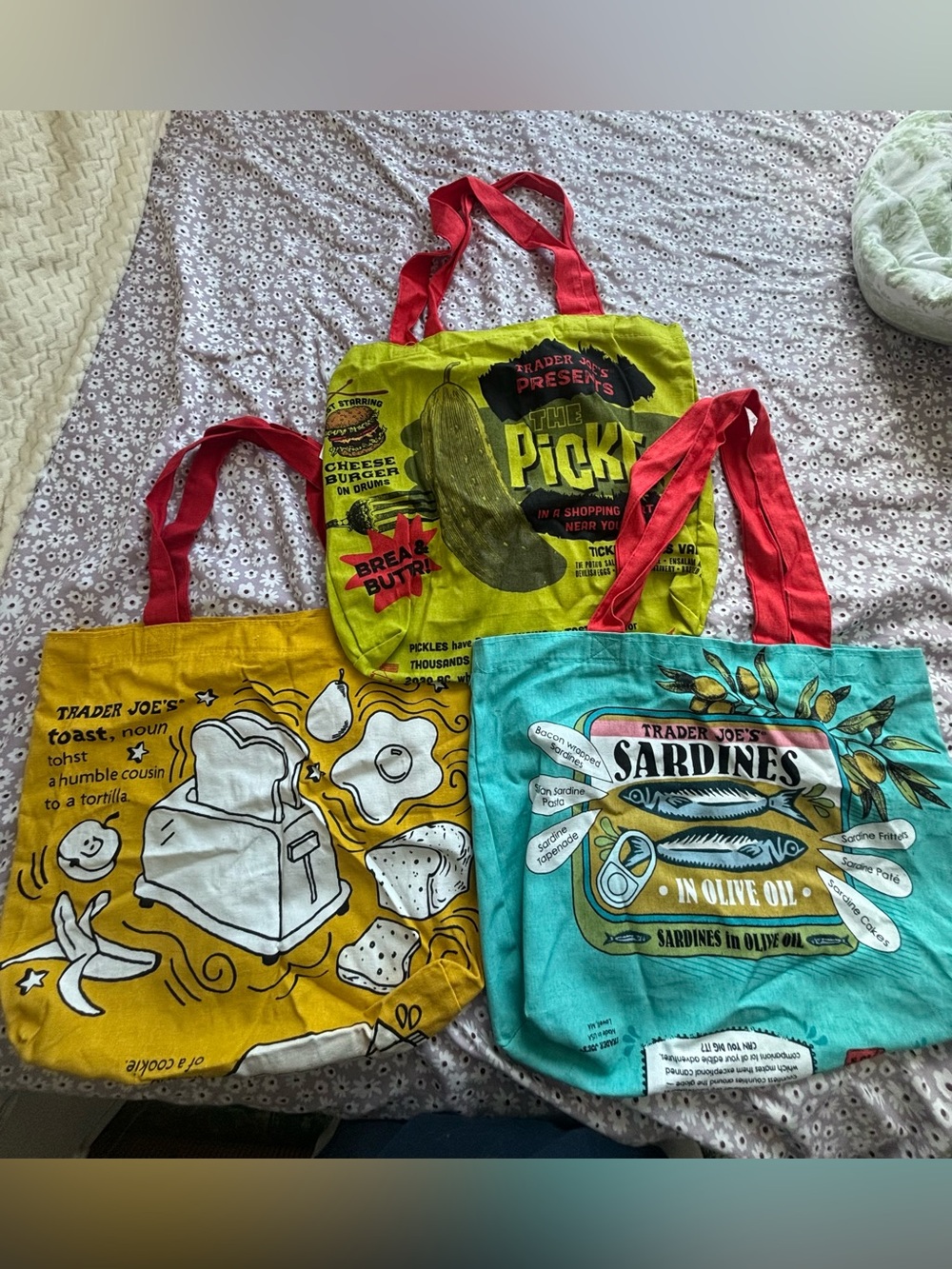 🥒Set of 3 Trader Joe’s Tote Bags